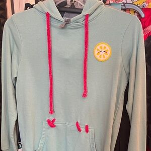 Mint Green Hoodie with lemon